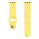 Sunflower Embossing Silicone Watch Band For Apple Watch Series 7 41mm / 6&SE&5&4 40mm / 3&2&1 38mm(Bright Yellow)