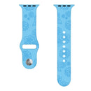 Sunflower Embossing Silicone Watch Band For Apple Watch Series 7 41mm / 6&SE&5&4 40mm / 3&2&1 38mm(Blue)