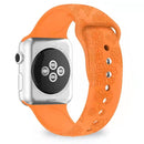 Sunflower Embossing Silicone Watch Band For Apple Watch Series 7 41mm / 6&SE&5&4 40mm / 3&2&1 38mm(Orange)