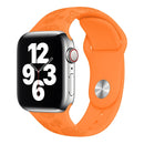 Sunflower Embossing Silicone Watch Band For Apple Watch Series 7 41mm / 6&SE&5&4 40mm / 3&2&1 38mm(Orange)
