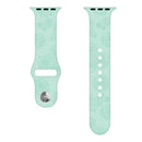 Sunflower Embossing Silicone Watch Band For Apple Watch Series 7 41mm / 6&SE&5&4 40mm / 3&2&1 38mm(Mint Green)