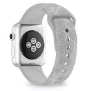 Sunflower Embossing Silicone Watch Band For Apple Watch Series 7 41mm / 6&SE&5&4 40mm / 3&2&1 38mm(Grey)