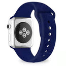 Sunflower Embossing Silicone Watch Band For Apple Watch Series 7 41mm / 6&SE&5&4 40mm / 3&2&1 38mm(Dark Blue)