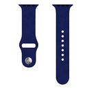 Sunflower Embossing Silicone Watch Band For Apple Watch Series 7 41mm / 6&SE&5&4 40mm / 3&2&1 38mm(Dark Blue)