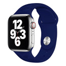 Sunflower Embossing Silicone Watch Band For Apple Watch Series 7 41mm / 6&SE&5&4 40mm / 3&2&1 38mm(Dark Blue)