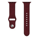 Sunflower Embossing Silicone Watch Band For Apple Watch Series 8&7 41mm / SE 2&6&SE&5&4 40mm / 3&2&1 38mm(Wine Red)