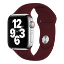 Sunflower Embossing Silicone Watch Band For Apple Watch Series 8&7 41mm / SE 2&6&SE&5&4 40mm / 3&2&1 38mm(Wine Red)