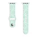 Snowflake Embossing Silicone Watch Band For Apple Watch Series 7 45mm / 6&SE&5&4 44mm / 3&2&1 42mm(Light Green)