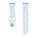 Snowflake Embossing Silicone Watch Band For Apple Watch Series 7 45mm / 6&SE&5&4 44mm / 3&2&1 42mm(Sky Blue)