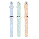 Snowflake Embossing Silicone Watch Band For Apple Watch Series 7 45mm / 6&SE&5&4 44mm / 3&2&1 42mm(Light Green)