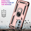 For Motorola Edge 30 Pro Shockproof TPU + PC Phone Case(Rose Gold)