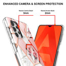 For Samsung Galaxy A13 4G Electroplating Splicing Marble Flower Pattern TPU Shockproof Phone Case(Pink Flower)