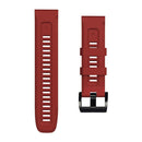 For Garmin Fenix 7 / 6 Pro / 5 Plus 22mm Black Buckle Silicone Watch Band(Dark Red)