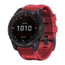 For Garmin Fenix 7 / 6 Pro / 5 Plus 22mm Black Buckle Silicone Watch Band(Dark Red)