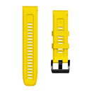 For Garmin Fenix 7 / 6 Pro / 5 Plus 22mm Black Buckle Silicone Watch Band(Yellow)