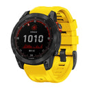For Garmin Fenix 7 / 6 Pro / 5 Plus 22mm Black Buckle Silicone Watch Band(Yellow)