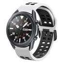 For Huawei Watch GT Runner Double Row Silicone Watch Band(White Black)