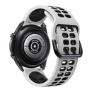 For Huawei Watch GT Runner Double Row Silicone Watch Band(White Black)