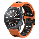 For Huawei Watch GT Runner Double Row Silicone Watch Band(Orange Black)
