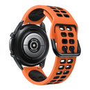 For Huawei Watch GT Runner Double Row Silicone Watch Band(Orange Black)