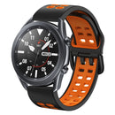 For Huawei Watch GT Runner Double Row Silicone Watch Band(Black Orange)