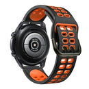 For Huawei Watch GT Runner Double Row Silicone Watch Band(Black Orange)