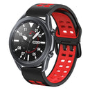 For Huawei Watch GT Runner Double Row Silicone Watch Band(Black Red)