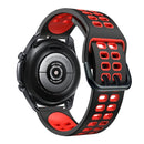 For Huawei Watch GT Runner Double Row Silicone Watch Band(Black Red)