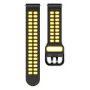 For Huawei Watch GT Runner Double Row Silicone Watch Band(Black Yellow)