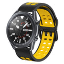 For Huawei Watch GT Runner Double Row Silicone Watch Band(Black Yellow)