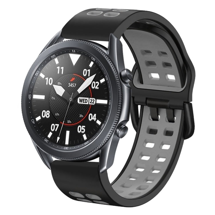 For Huawei Watch GT Runner Double Row Silicone Watch Band(Black Grey)