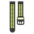 For Huawei Watch GT Runner Double Row Silicone Watch Band(Black Green)