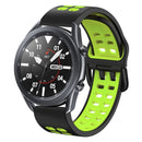 For Huawei Watch GT Runner Double Row Silicone Watch Band(Black Green)