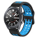 For Huawei Watch GT Runner Double Row Silicone Watch Band(Black Sky Blue)
