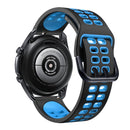 For Huawei Watch GT Runner Double Row Silicone Watch Band(Black Sky Blue)