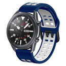 For Huawei Watch GT Runner Double Row Silicone Watch Band(Blue White)