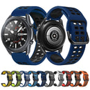 For Huawei Watch GT Runner Double Row Silicone Watch Band(Midnight Blue Black)