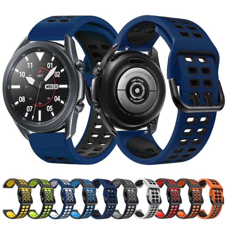 For Huawei Watch GT Runner Double Row Silicone Watch Band(Midnight Blue Black)
