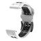 For Garmin Fenix 6X Quick Release Double Row Silicone Watch Band(White Black)