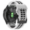 For Garmin Fenix 6X Quick Release Double Row Silicone Watch Band(White Black)