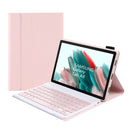 A08 Candy Color Ultra Thin Bluetooth Keyboard Leather Case For Samsung Galaxy Tab A8 10.5 2021 SM-X200 / SM-X205(Pink)