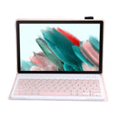 A08 Candy Color Ultra Thin Bluetooth Keyboard Leather Case For Samsung Galaxy Tab A8 10.5 2021 SM-X200 / SM-X205(Pink)