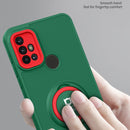 For Motorola Moto G10 / G20 / G30 Eagle Eye Ring Holder Phone Case(Blue + Green)