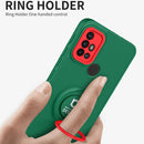 For Motorola Moto G10 / G20 / G30 Eagle Eye Ring Holder Phone Case(Dark Green + Red)
