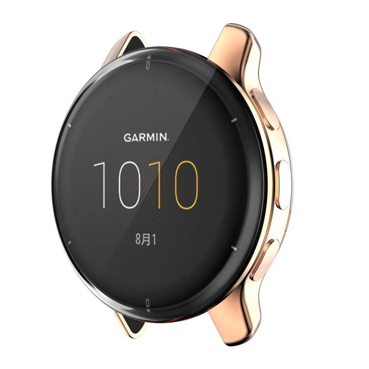 For Garmin Venu 2 Plus Full Coverage TPU Electroplating Watch Case(Rose Gold)