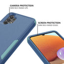 For Samsung Galaxy A32 5G TPU + PC Shockproof Phone Case(Royal Blue + Grey Green)