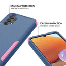 For Samsung Galaxy A32 5G TPU + PC Shockproof Phone Case(Royal Blue + Pink)