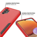 For Samsung Galaxy A32 5G TPU + PC Shockproof Phone Case(Red + Black)