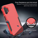 For Samsung Galaxy A32 5G TPU + PC Shockproof Phone Case(Red + Black)