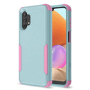 For Samsung Galaxy A32 5G TPU + PC Shockproof Phone Case(Grey Green + Pink)